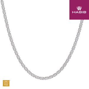 Oro Italia 916 White Gold Necklace GC30861025(34W) (22K Gold)