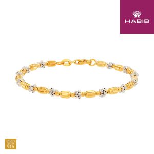 Oro Italia 916 Yellow and White Gold Bracelet GW51860724(YW)