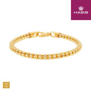 GRANITA | Oro Italia 916 Yellow and White Gold Bracelet GW51991024(5YW)-BI (22K Gold)