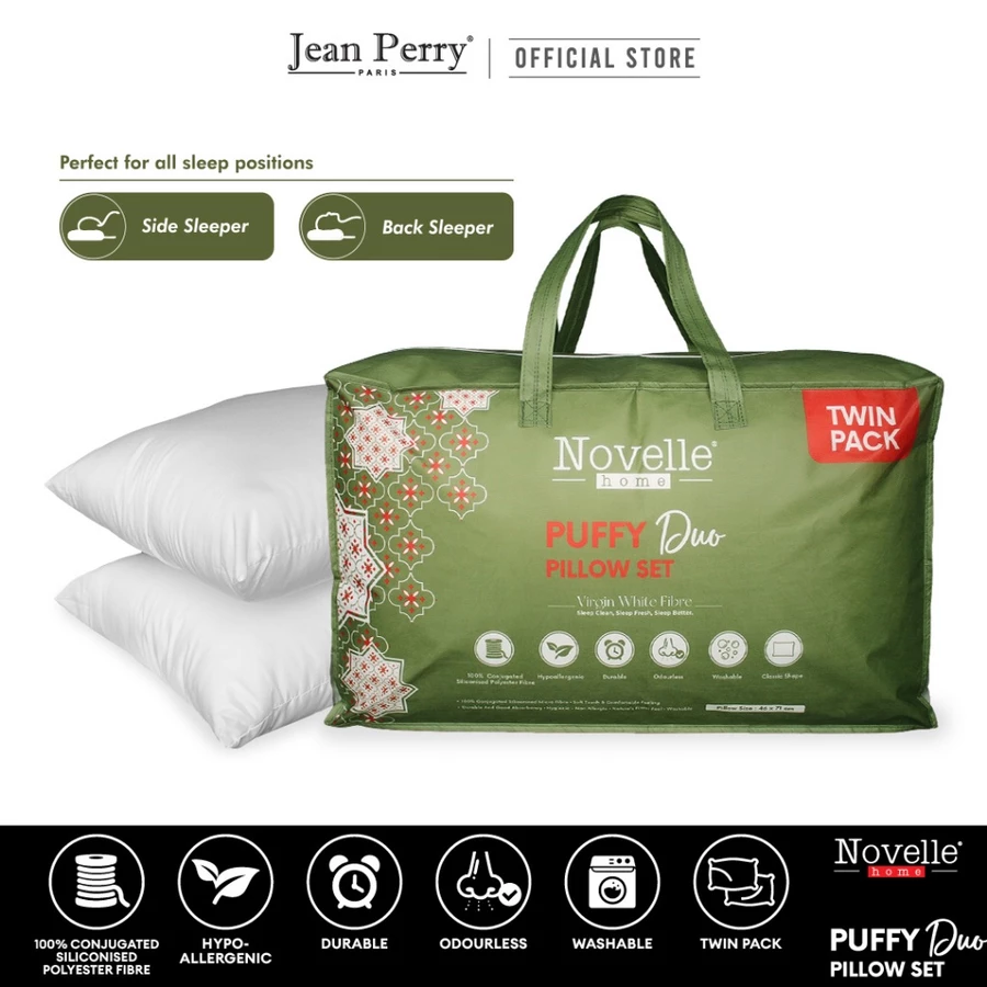 Novelle Pluffy Duo Twin Pack Pillow (2pcs)
