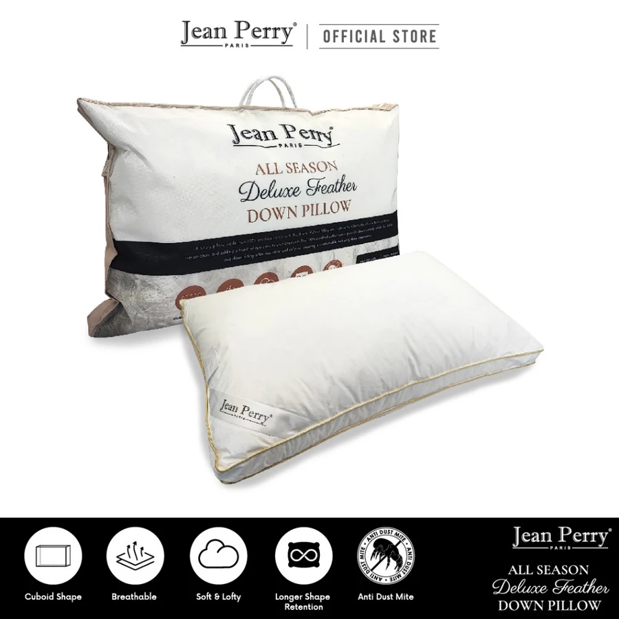 Jean Perry All Season Deluxe Feather Down Pillow