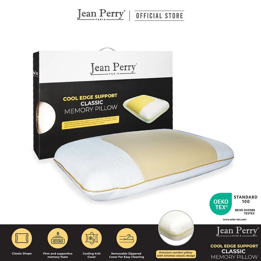 Jean Perry Cool Edge Support Classic Memory Pillow