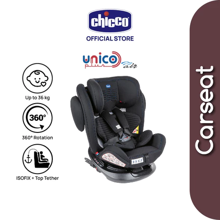 Chicco Unico Plus Air 360 Spin Isofix Baby Car Seat - Black