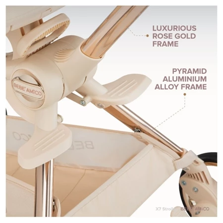 Bebe Amico Dual Two Ways Facing Stroller X7 With 360 Rotation Seat - Image 2