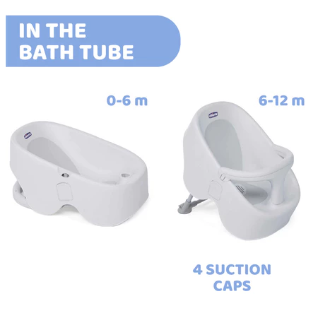 Chicco Bubble Nest Bath Tub- Cool Grey - Image 2