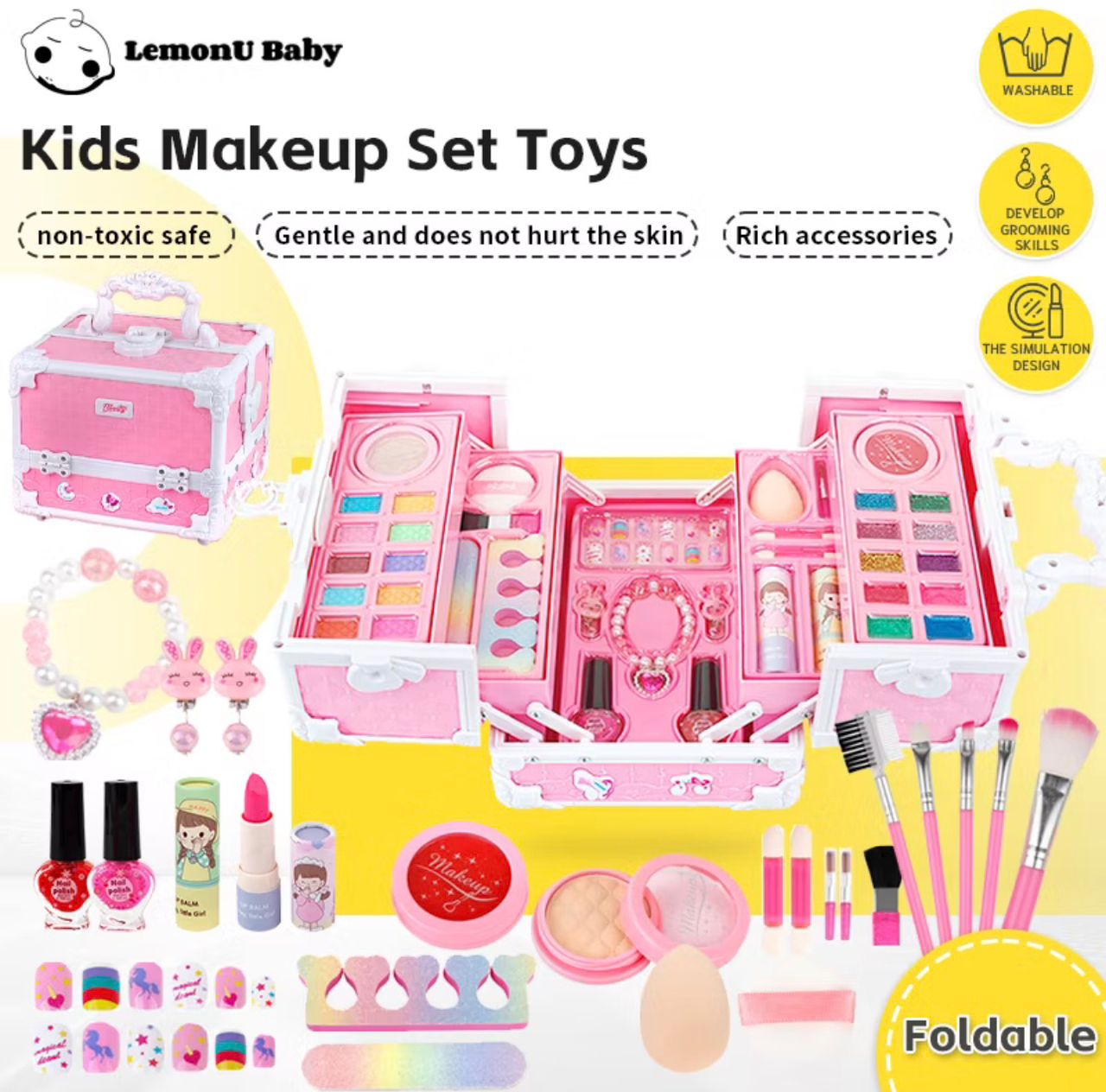 Lemonu Baby Kanak-kanak Make Up Set Mainan