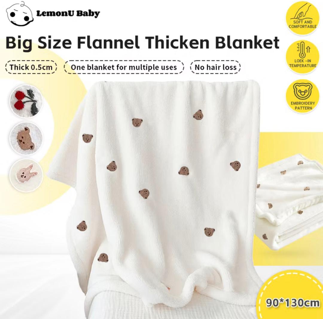 Lemonu Baby Selimut Sulam Selimut Flannel
