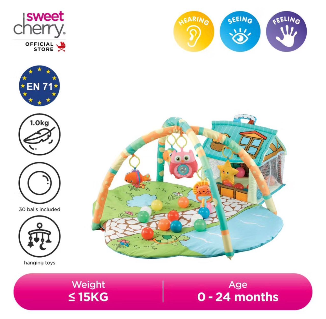 Sweet Cherry Baby Activity Gym Floor Toys Playmat