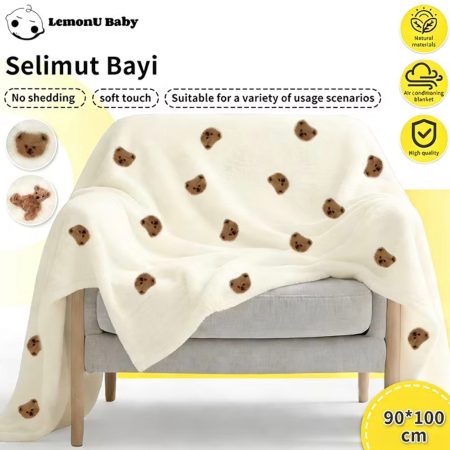 LemonU Baby Blanket Soft Newborn Winter kain selimut