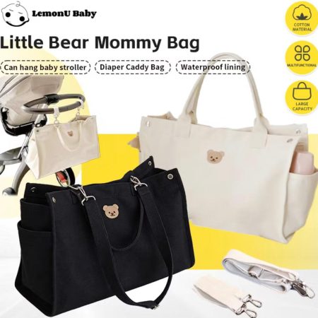 Lemonu Baby Beg Tote Lampin Ibu Kanvas