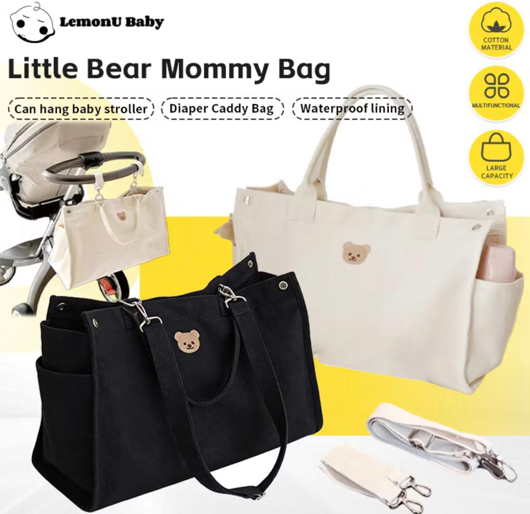 Lemonu Baby Beg Tote Lampin Ibu Kanvas