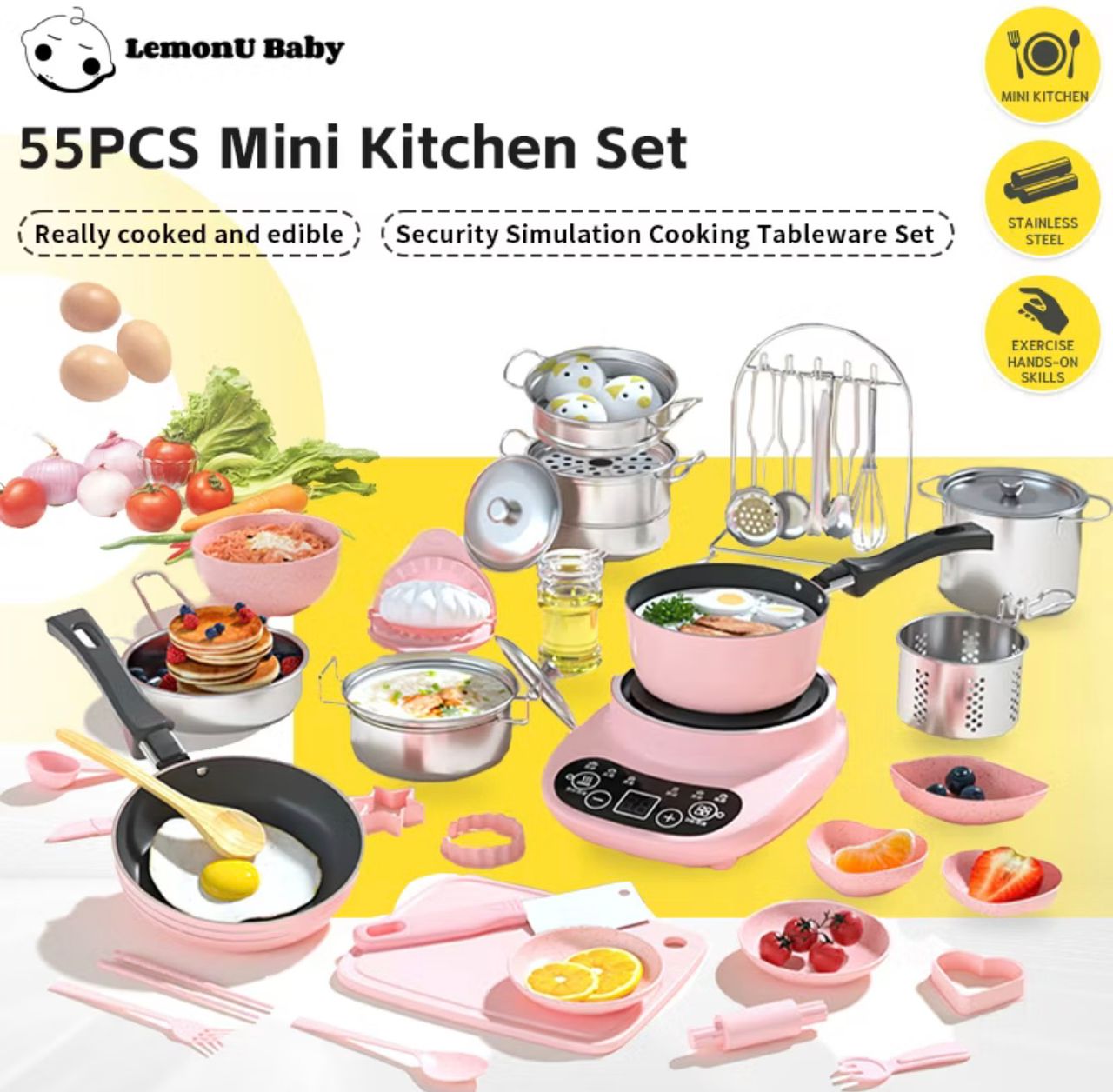 Lemonu Baby Real Kitchen Set