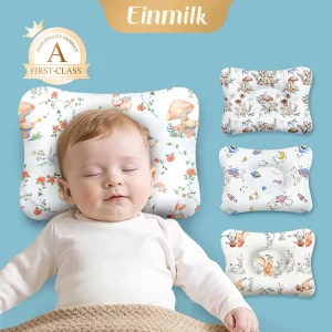 Einmilk Baby Pillow Anti Flat Head Dimple Pillow Newborn pillow 3D Breathable Mesh Cloth