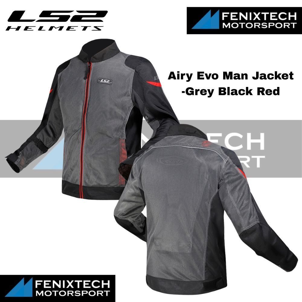 LS2 Airy Evo Man Motorcycle Jacket 100% Original - Imej 2
