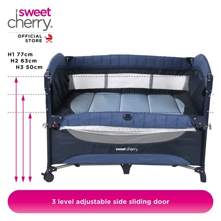 Sweet Cherry Co-Sleeper Foldable Toddler Bedside Crib - Image 2