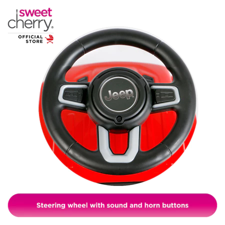 Sweet Cherry Four-Wheel Jeep Design Ride On Push Car - Image 2