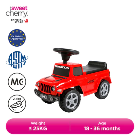 Sweet Cherry Four-Wheel Jeep Design Ride On Push Car
