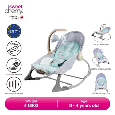 Sweet Cherry Music & Vibration Smart Bouncer Rocker