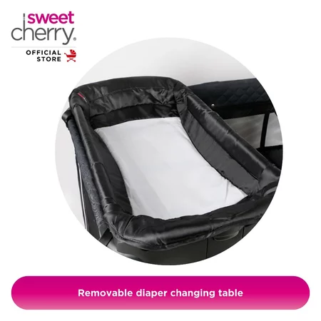 Sweet Cherry Luxury Playpen Crib NeroX Travel Cot - Image 3