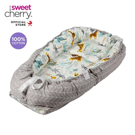 Sweet Cherry Fully Cotton Series Portable Baby Lounger Infant Sleeping Nest