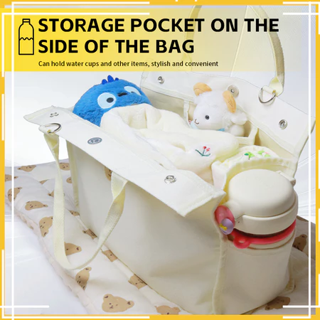 Lemonu Baby Beg Tote Lampin Ibu Kanvas - Image 2