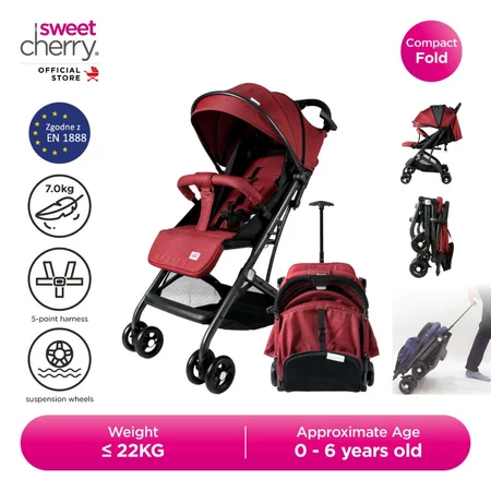Sweet Cherry Compact Fold Baby Stroller Suitable