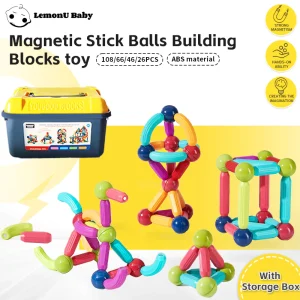 LemonU Baby 108 PCS Magnetic Blocks