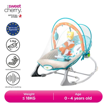 Sweet Cherry Infant to Toddler Rocker Swing Bouncer Chair