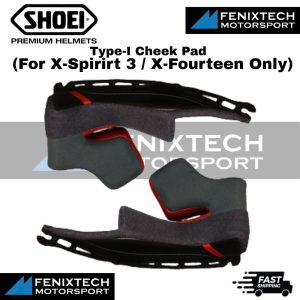 SHOEI Type-I Cheek Pad ( For X-Spirirt 3 / X-Fourteen Only ) Motorcycle Helmet Padding 100% Original
