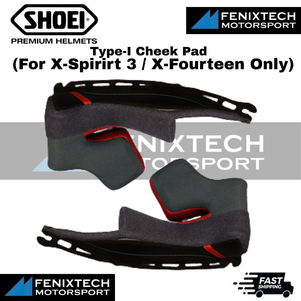 SHOEI Type-I Cheek Pad ( For X-Spirirt 3 / X-Fourteen Only ) Motorcycle Helmet Padding 100% Original