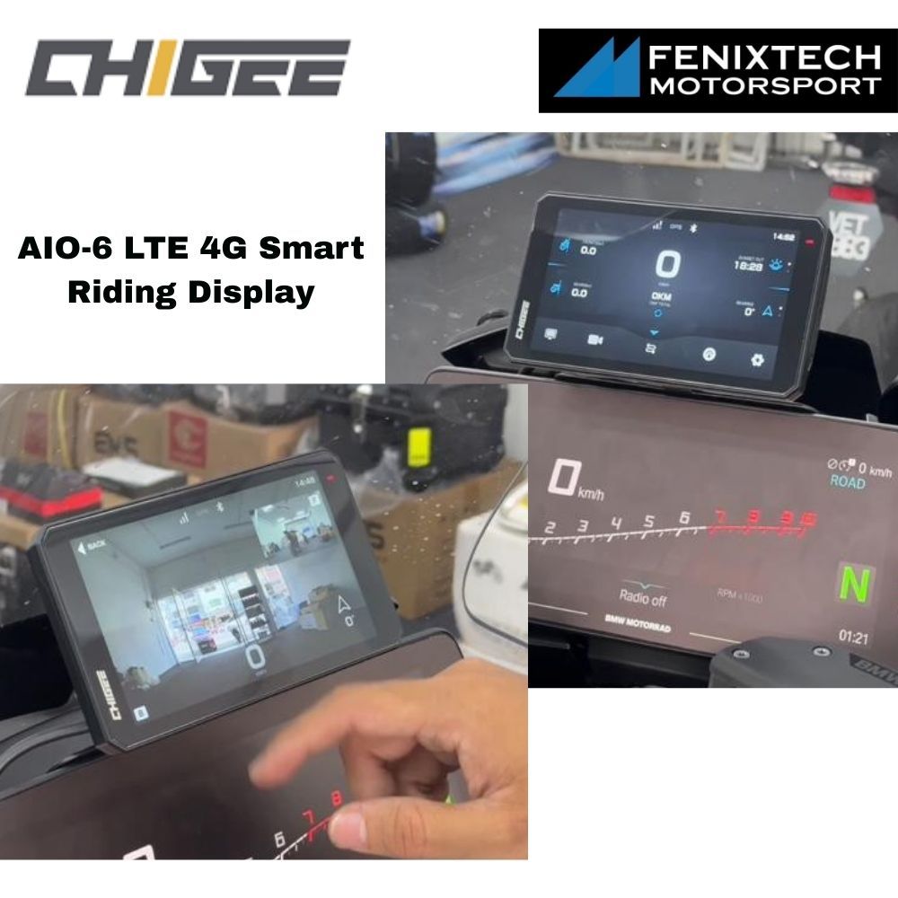 CHIGEE AIO-6 LTE 4G Smart Riding Display Motorcycle Dash Cam 100% Original - Image 2