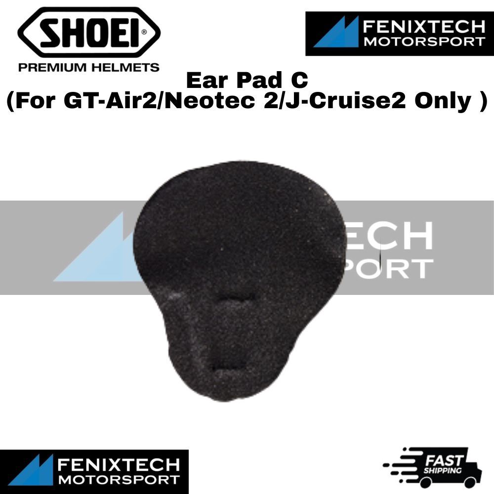 SHOEI Ear Pad C ( For GT AIR 2/ Z-8/ Neotec 2/ J- Cruise 2 Only ) Motorcycle Helmet Parts 100% Original - Imej 2