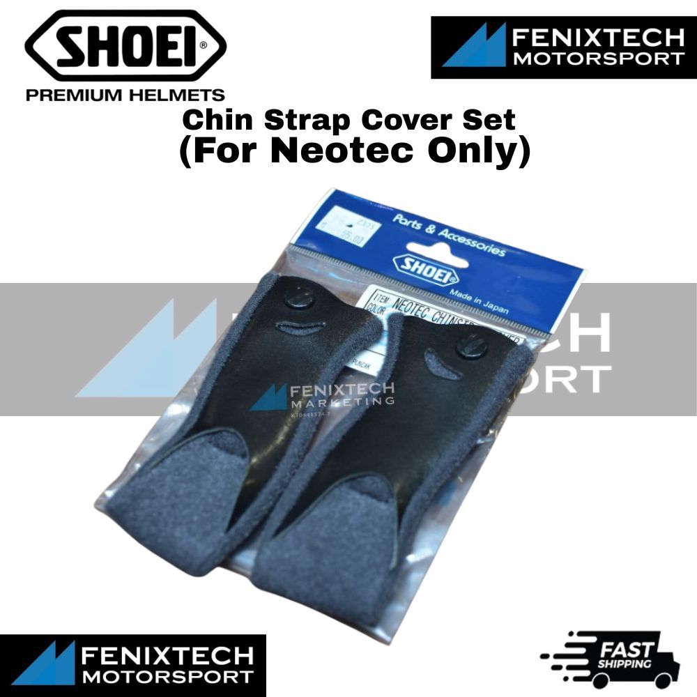 SHOEI Chin Strap Cover Set ( For Neotec Only ) Motorcycle Helmet Parts 100% Original - Image 2