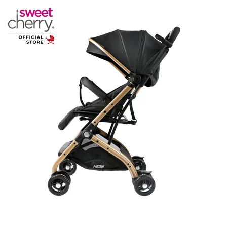 Sweet Cherry Luxury Gold Frame & Compact Folding Baby Stroller - Image 2
