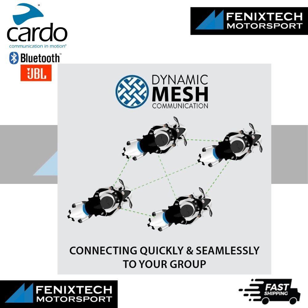 CARDO Packtalk Black Single with JBL Motorcycle Intercom Mesh Communication 100% Original - Image 4