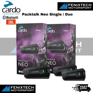 CARDO Packtalk Neo Single / Duo Pack with JBL Motorcycle Intercom Mesh Communication 100% Original