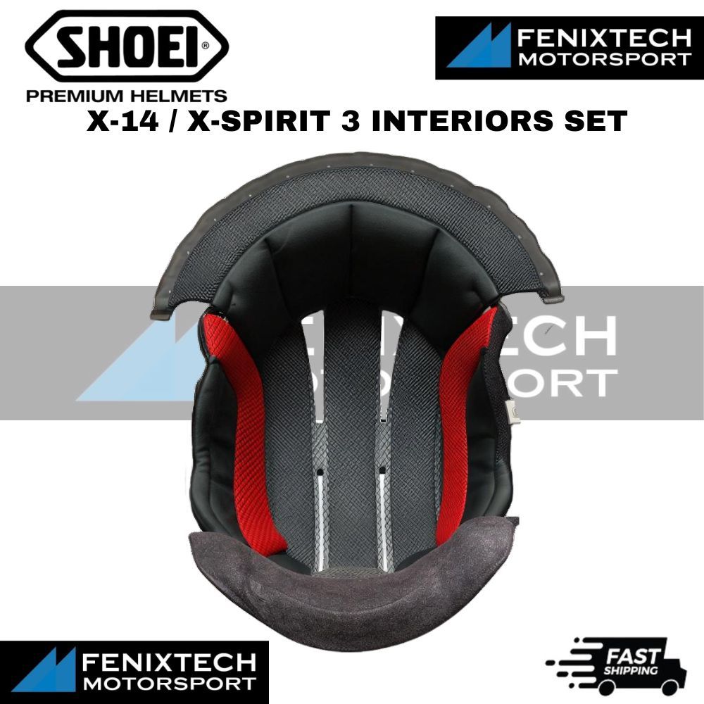 SHOEI X-14 / Xspirit 3 Interiors Set Motorcycle Helmet Padding Full Set ( ForX-14 / Xspirit 3 Only ) 100% Original - Image 2
