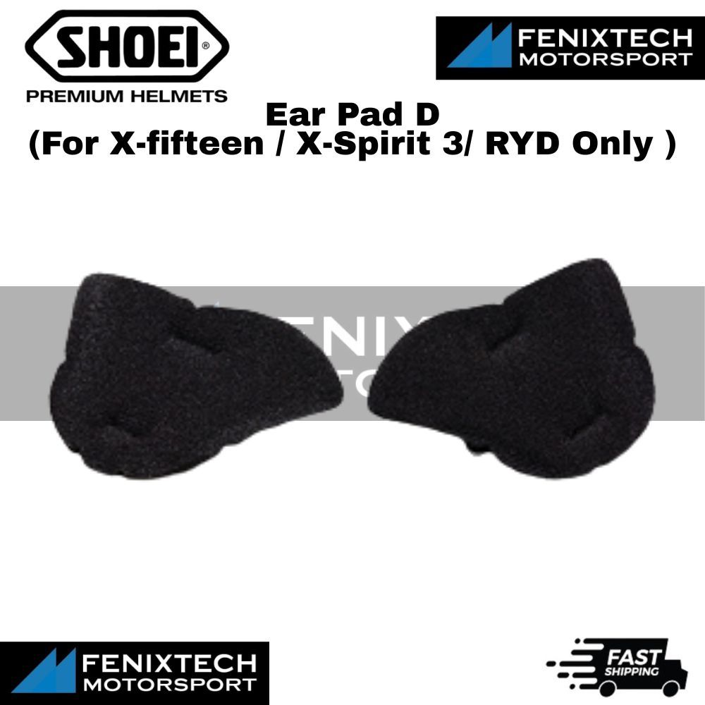 SHOEI Ear Pad D ( For X-fifteen / X-SPIRIT 3/ RYD Only ) Motorcycle Helmet Parts 100% Original