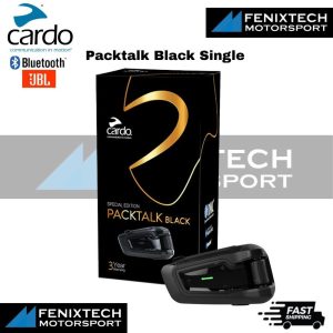 CARDO Packtalk Black Single with JBL Motorcycle Intercom Mesh Communication 100% Original