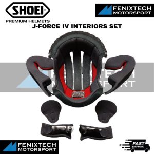 SHOEI J-Force 4 Interiors Set Motorcycle Helmet Padding Full Set ( For J-Force 4 Only ) 100% Original