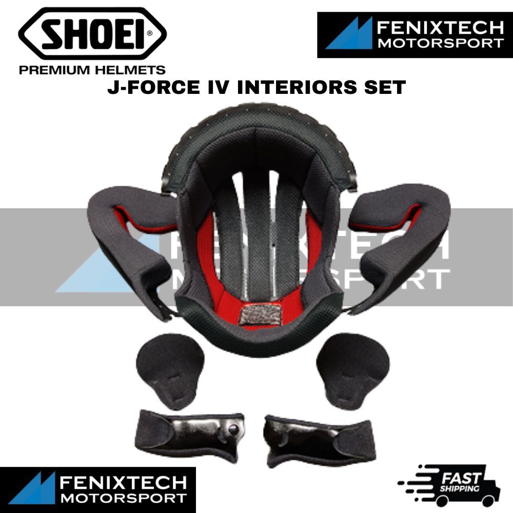 SHOEI J-Force 4 Interiors Set Motorcycle Helmet Padding Full Set ( For J-Force 4 Only ) 100% Original