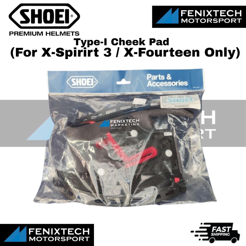 SHOEI Type-I Cheek Pad ( For X-Spirirt 3 / X-Fourteen Only ) Motorcycle Helmet Padding 100% Original - Image 4